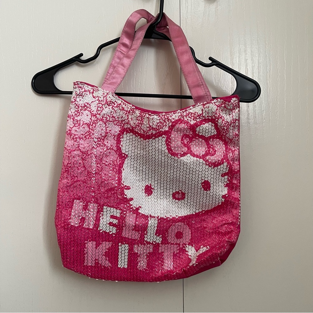 Hello kitty sequence tote bag